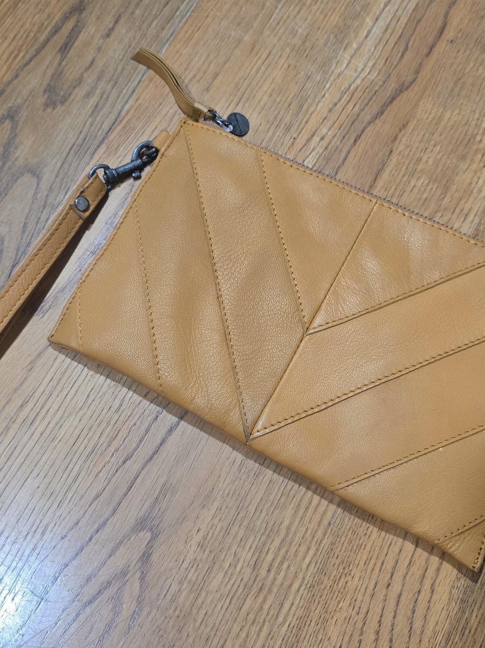 Lucky Brand Saffron Leather Wristlet Clutch - NWOT